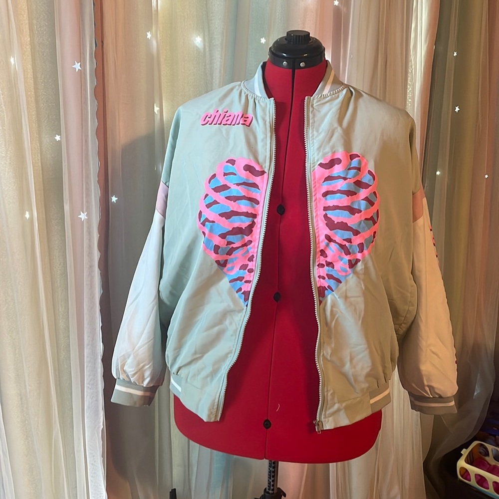 Womens XL skeleton wind breaker jacket